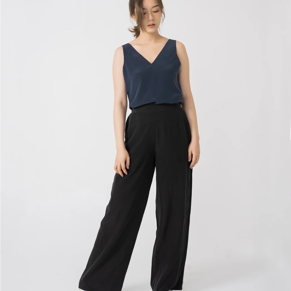 Grana Silk Wide Leg Pants